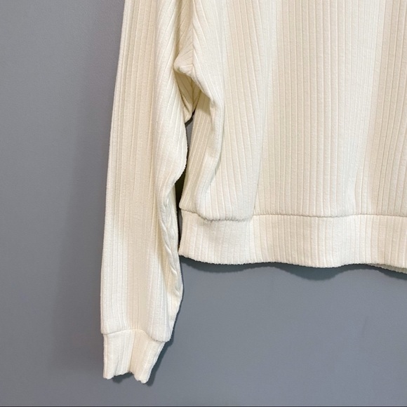 Abound Mock Neck Cozy Brushed Ribbed Knit Top XXS - Picture 4 of 6